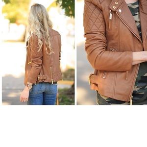XS Michael Kors Biker/Genuine Leather Jacket